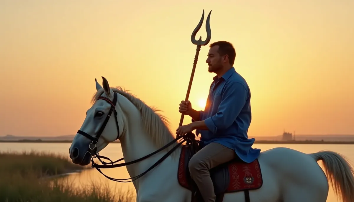 Le trident (ou fichoir), l'outil emblématique du gardian