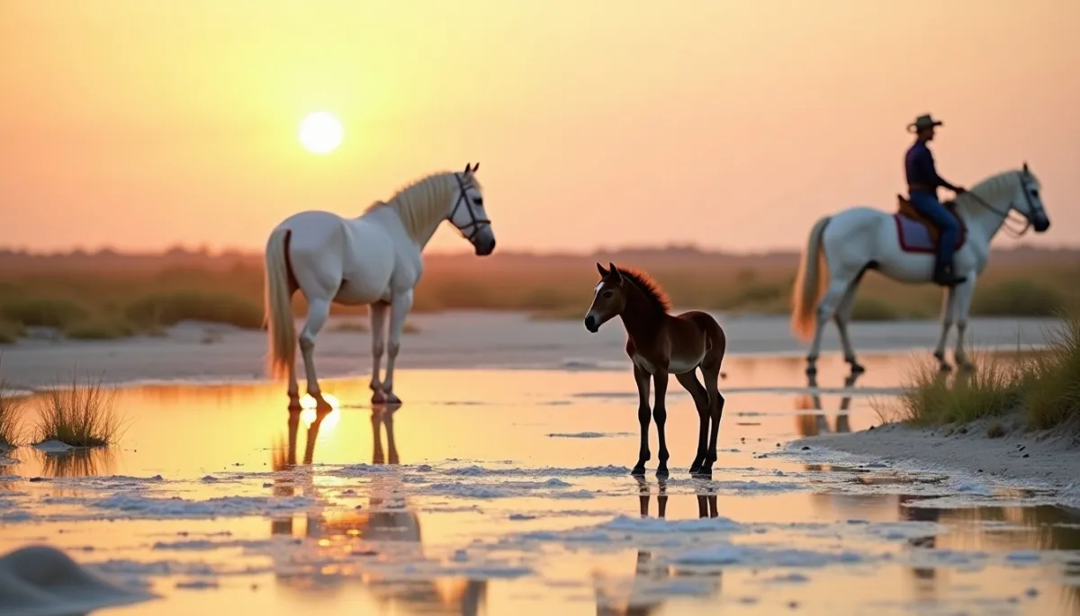 Pourquoi le poulain Camargue naît-il noir pour devenir blanc ?
