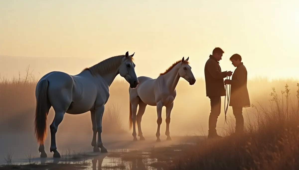 L'hiver en Camargue : le repos des manades et le soin aux chevaux